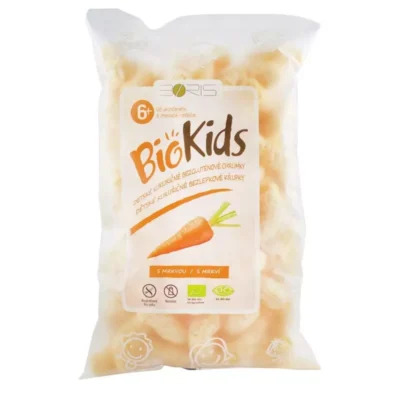 Pufuleți bio cu morcovi, 55g, Biokids