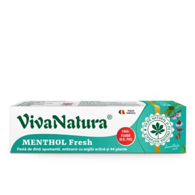Pastă dinți menthol fresh, 80ml, VivaNatura Pastă dinți menthol fresh, 80ml, VivaNatura