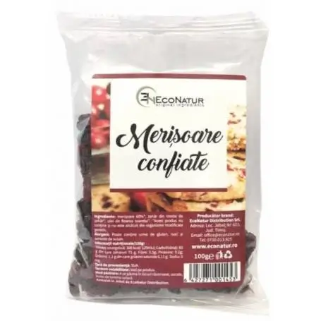 Merisoare confiate 100gr Eco Natur