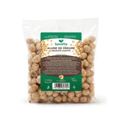 Alune de pădure decojite coapte, 200 g, Sanovita Alune de pădure decojite coapte, 200 g, Sanovita