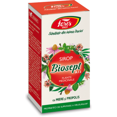 Biosept cu miere și propolis A13, sirop, 100 ml, Fares