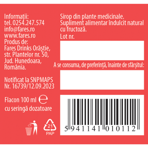 Bebe Biosept A19, sirop cu fructoză pentru sugari și copii mici, 100 ml, Fares – imagine 4