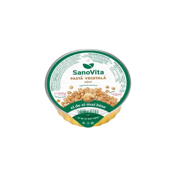 Pastă vegetală din năut, 100 g, Sanovita Pastă vegetală din năut, 100 g, Sanovita