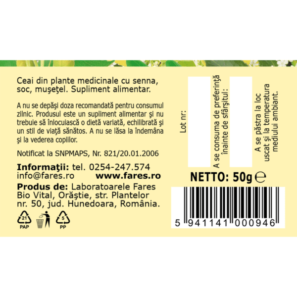 Ceai Sveltaflor M98, 50 g, Fares – imagine 4