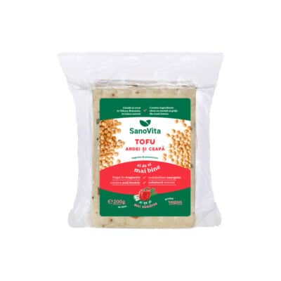 Tofu cu ardei și ceapă, sterilizat, 200 g, Sanovita
