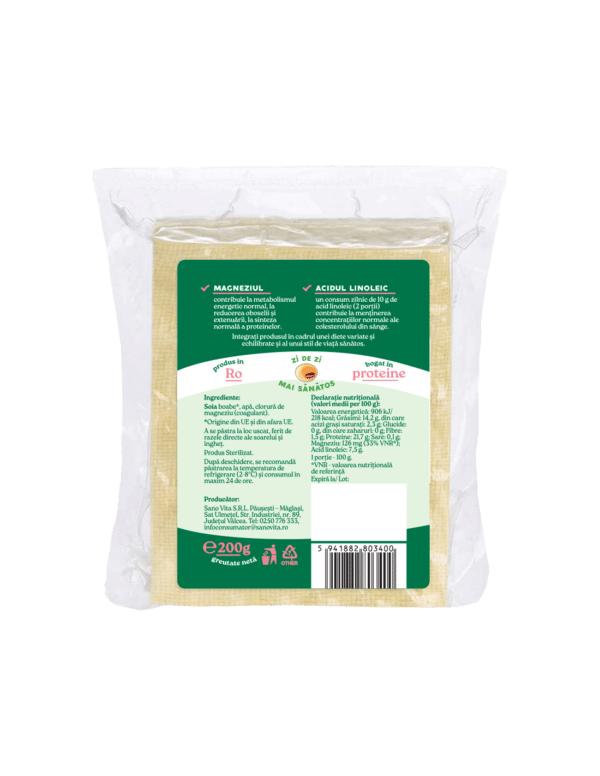 Tofu natur, sterilizat, 200 g, Sanovita Tofu natur, sterilizat, 200 g, Sanovita
