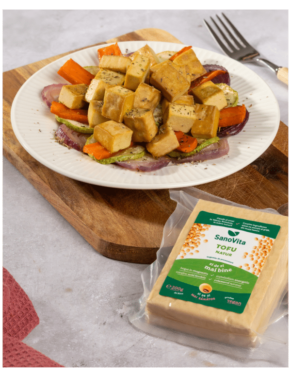 Tofu natur, sterilizat, 200 g, Sanovita Tofu natur, sterilizat, 200 g, Sanovita