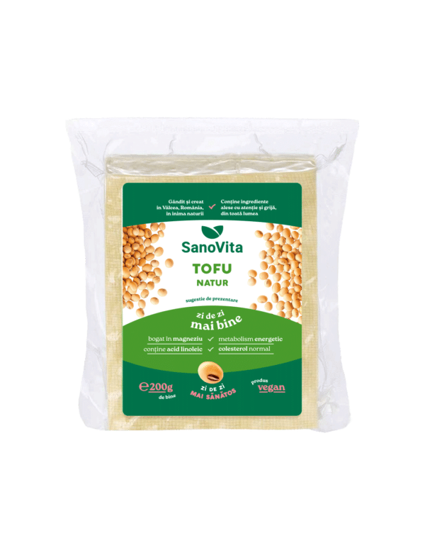 Tofu natur, sterilizat, 200 g, Sanovita Tofu natur, sterilizat, 200 g, Sanovita