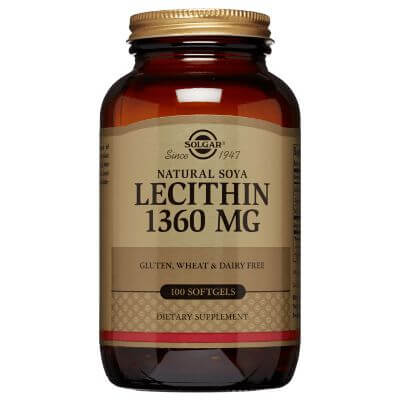 Lecitină 1360 mg, 100 capsule, Solgar
