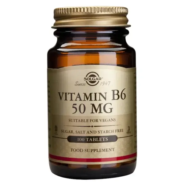 Vitamina B6 50mg, 100 comprimate, Solgar