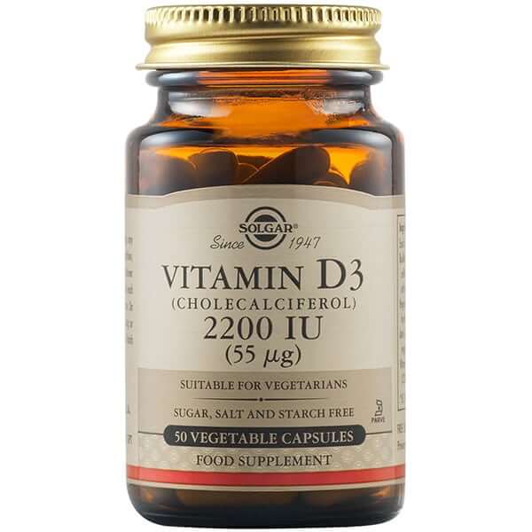 Vitamina D3, 2200 UI, 50 capsule, Solgar