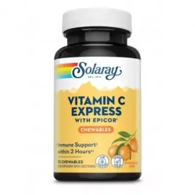Vitamina C Express cu Epicor, 30 comprimate masticabile, Solaray, Secom