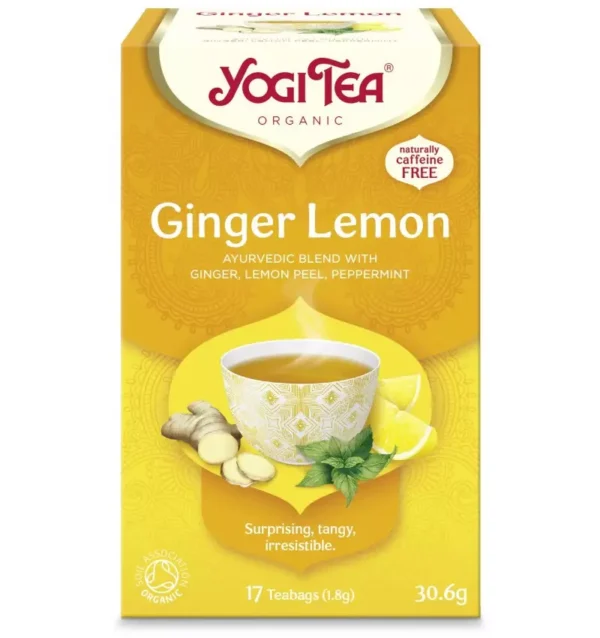 Ceai bio Ghimbir și Lămâie, 17 pliculețe, 30.6g, Yogi Tea