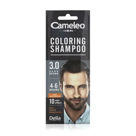 Șampon nuanțator MEN DARK BROWN 4.0, plic 15 ml, Delia Cosmetics
