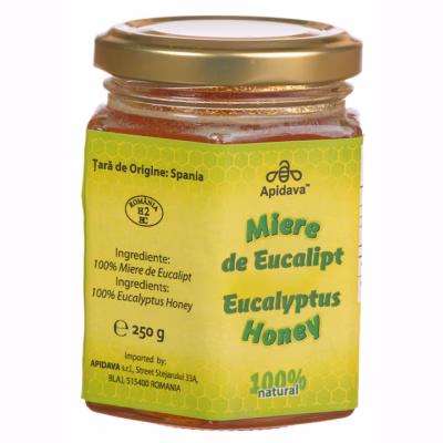 Miere de eucalipt Roua Florilor, 250 g, Apidava