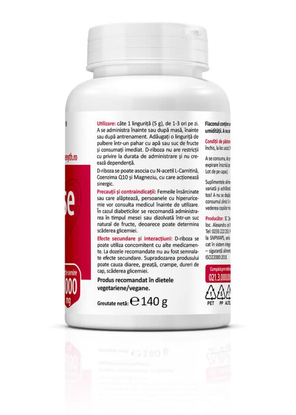 5941872400787-2 D-Riboză, 140 g pulbere, Zenyth