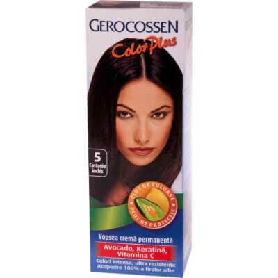 Vopsea Color Plus, nr. 5, Castaniu Închis, 50 g, Gerocossen