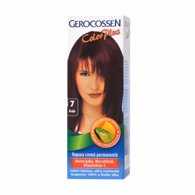 Vopsea Color Plus, nr. 7, Acaju, 50 g, Gerocossen