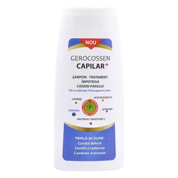 Capilar+ Șampon tratament împotriva căderii părului pentru păr cu mătreață, 275 ml, Gerocossen