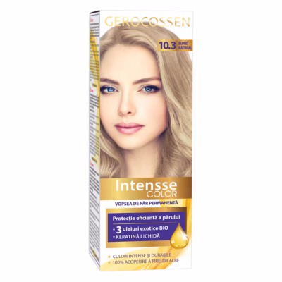 Vopsea de păr Intensse Color 10.3 Blond Natural, 50 ml, Gerocossen