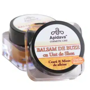 Balsamul de buze cu unt de shea, 10 ml, Apidava