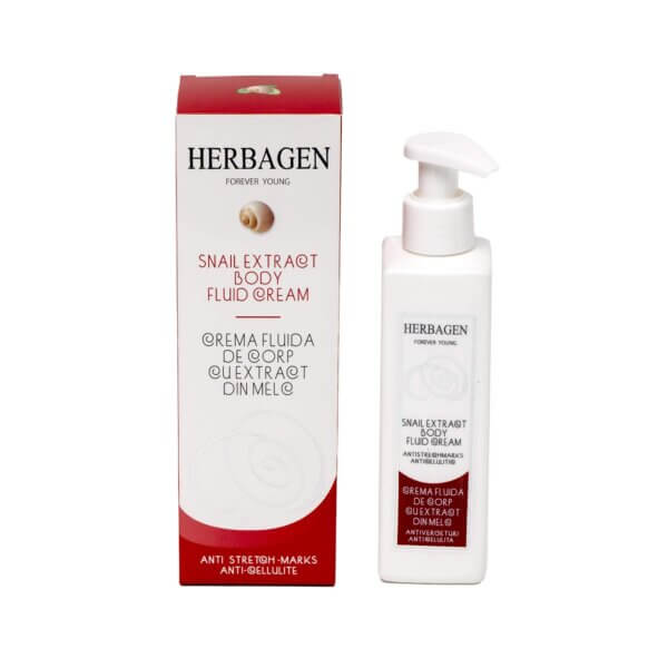 Cremă fluidă de corp cu extract de melc, 200 ml, Herbagen