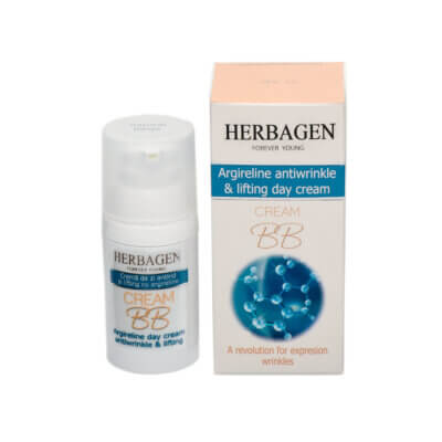 Cremă de zi antirid și lifting BB Cream SPF 15 cu Argireline, 30 g, Herbagen