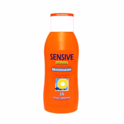 Emulsie pentru bronzat cu extract de gălbenele SPF35, 250 ml, Sensive