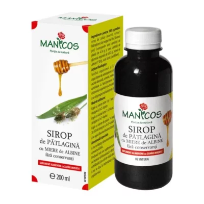 Sirop de pătlagină, 200 ml, Manicos