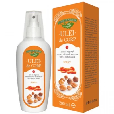 Ulei de corp cu ulei de argan și extract uleios de morcov, 200 ml, Verre de Nature
