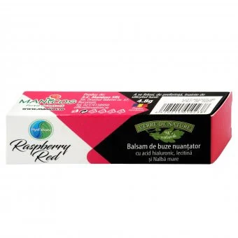 Balsam de buze nuanțator Raspberry Red, 4.8 g, Verre de Nature