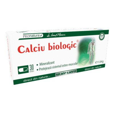 6420488006778 Calciu Biologic, 30 capsule, Pro Natura