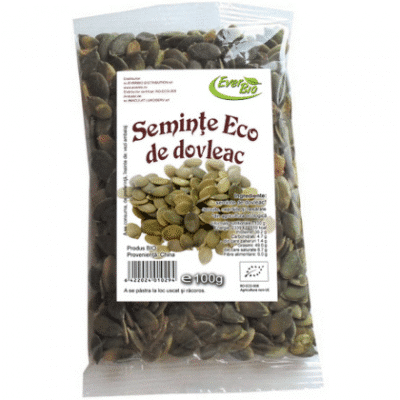 Semințe de dovleac BIO, 100 g, Everbio