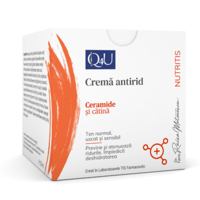 Cremă antirid cu ceramide și catină Q4U, 50 ml, Tis Farmaceutic