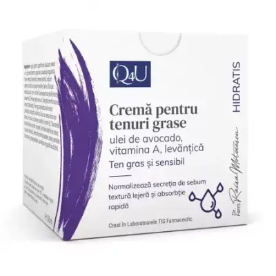 Cremă pentru ten gras Hidratis, 50 ml, Tis Farmaceutic