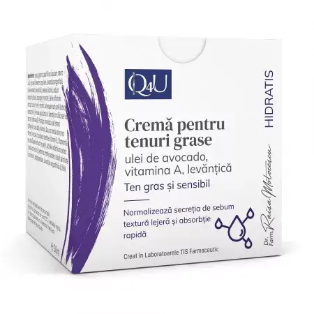 Cremă pentru ten gras Hidratis, 50 ml, Tis Farmaceutic