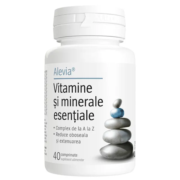 6423602000126 Vitamine și Minerale Esențiale, 40 comprimate, Alevia