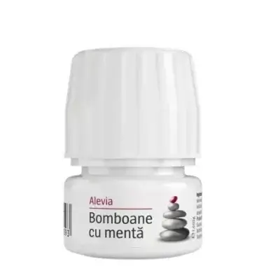 Bomboane cu mentă, 60 comprimate, Alevia