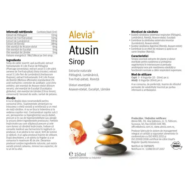 6423602007323-1 Sirop Atusin, 150 ml, Alevia