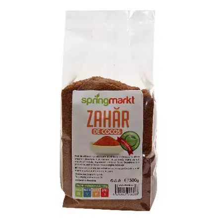 Zahăr de cocos, 500 g, Spring Markt
