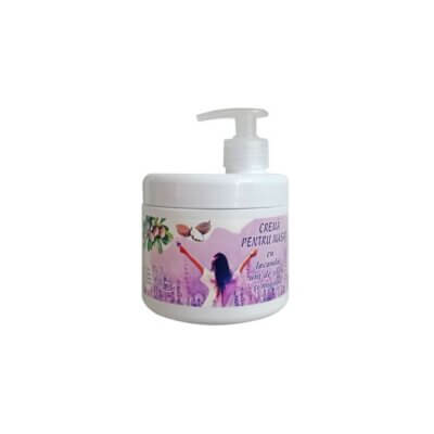 Cremă pentru masaj cu lavandă, unt de shea și migdale, 500 ml, Kosmo Line