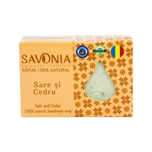 Săpun cu sare și cedru, 90g, Savonia