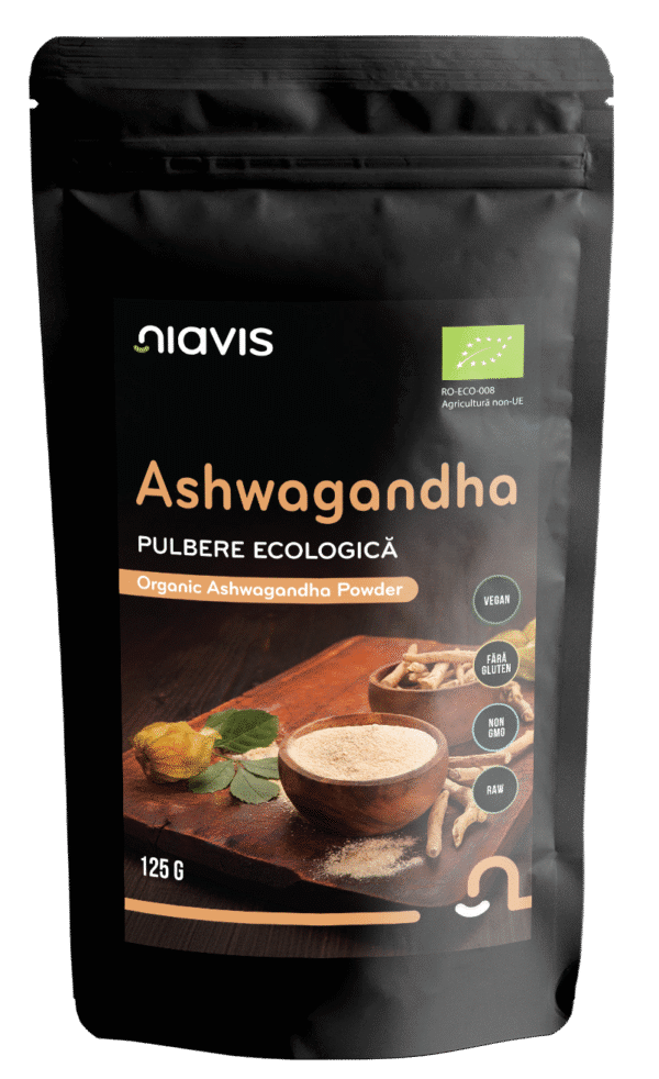 Ashwagandha pulbere ecologică (Bio), 125gr, Niavis