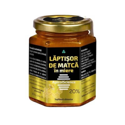 Lăptișor de matcă în miere 30%, 200ml, Apicol Scinece
