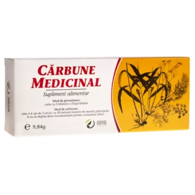 Cărbune medicinal, 30 capsule, Adya