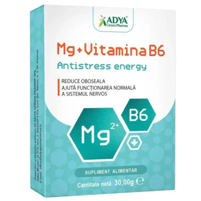 Magneziu + Vitamina B6 Antistress energy, 30 capsule, Adya Green Pharma