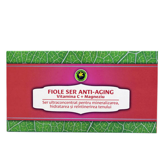 Set fiole Anti-Aging cu Vitamina C si Magneziu, 12 buc x 2 ml, Hypericum