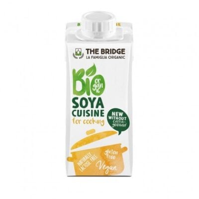 Crema vegetală bio pentru gătit din soia, 200 ml, The Bridge