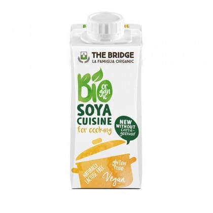 Crema vegetală bio pentru gătit din soia, 200 ml, The Bridge