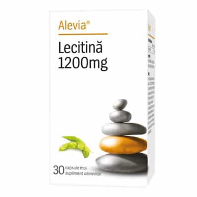 Lecitină 1200mg, 30 capsule, Alevia